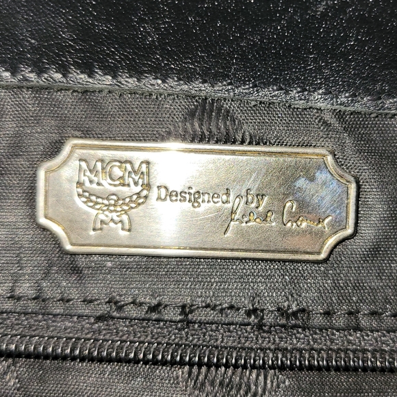 MCM Black Quilted Backpack w gold tone hardware - Picture 13 of 16